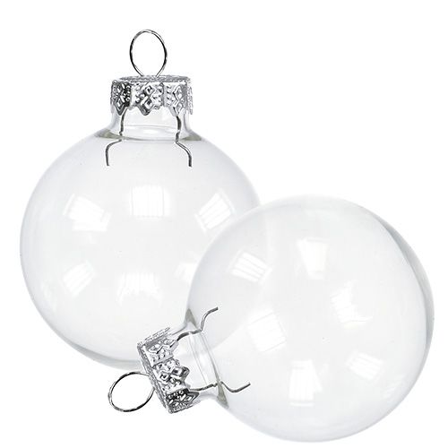 Floristik21 Weihnachtskugel Glas Ø6cm klar 24 St