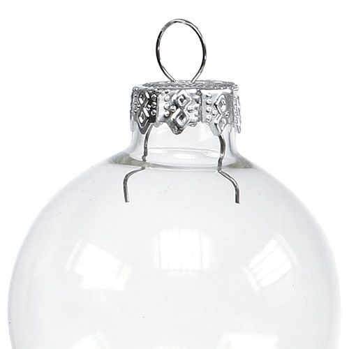 Floristik21 Weihnachtskugel Glas Ø6cm klar 24 St