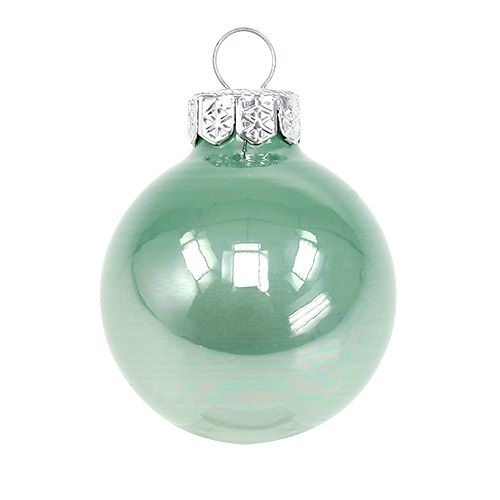 Floristik21 Weihnachtskugel Glas Ø3,5cm Mint sort. 16 St
