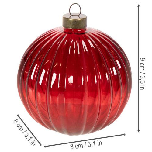 Weihnachtskugeln Glas Rot 8cm 12er-Set | Floristik21.de