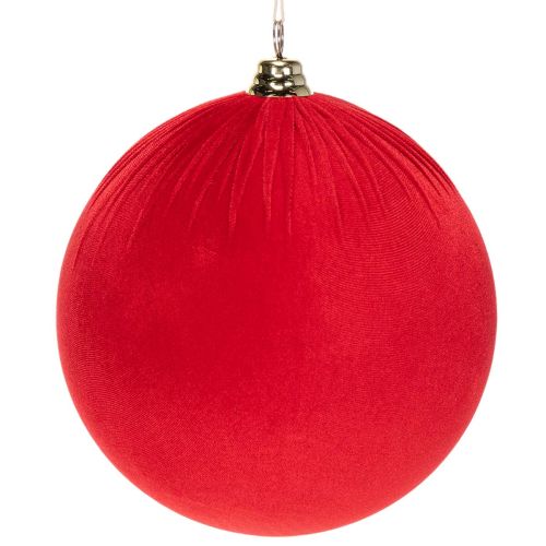 Weihnachtskugel Rot Samt Ø25cm Aufhänger 2 Stück Innenbereich