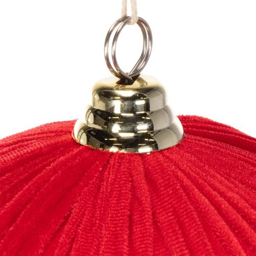 Weihnachtskugel Rot Samt Ø25cm