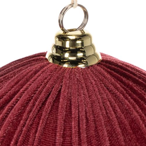 Weihnachtskugel Samt Rot 25cm