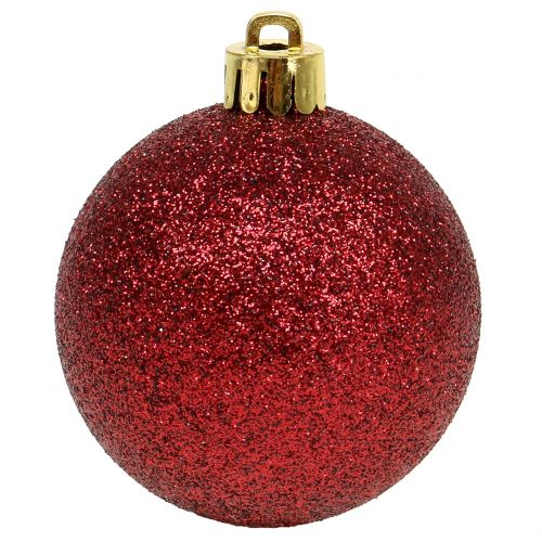 Weihnachtskugel Rubinrot Mix Ø6cm 10St