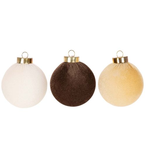Weihnachtskugel 8cm Samtoptik