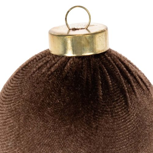 Weihnachtskugel 8cm Samtoptik