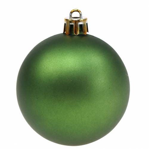 Floristik21 Christbaumschmuck Weihnachtskugel Grün Ø6cm 12St