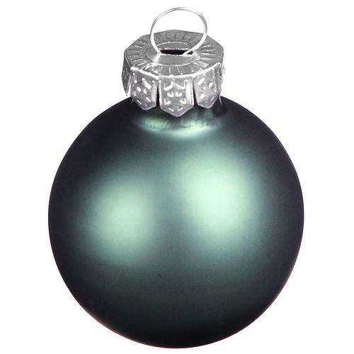 Artikel Weihnachtskugeln Glas 4cm Grün &amp; Perlmuttgrau Schimmernd &amp; Matt 24er Set