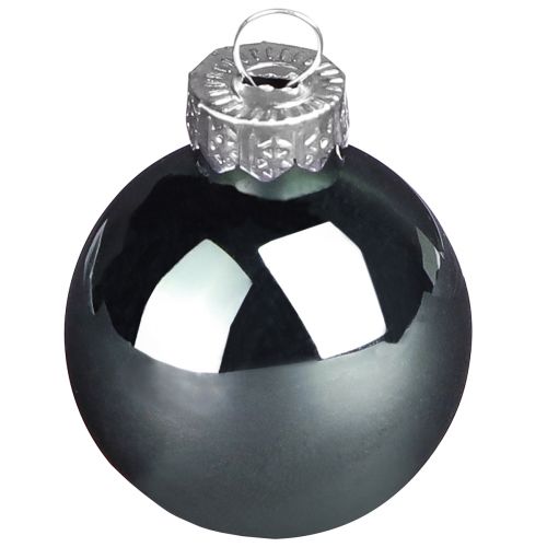 Artikel Weihnachtskugeln Glas 4cm Grün &amp; Perlmuttgrau Schimmernd &amp; Matt 24er Set