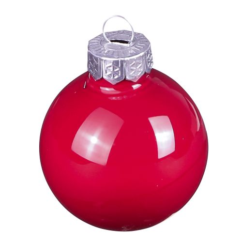 Artikel Weihnachtskugeln Glas Baumkugeln in Rot Ø4cm 24 St