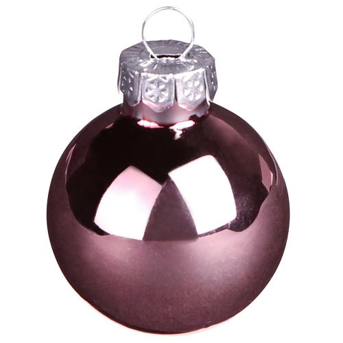 Artikel Charmante Weihnachtskugeln Glas Mini Rosa Apricot 22er-Set Ø3cm - Festliche Baumdekoration
