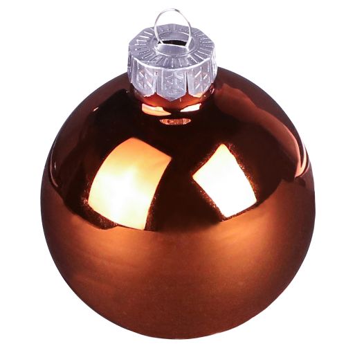 Artikel Elegante Weihnachtskugeln Gold Braun Glas 24er Set Ø6cm für festliche Dekoration