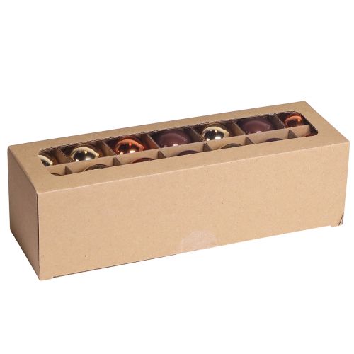 Artikel Weihnachtskugeln Gold Braun Mix Ø4cm 24er Set - festliche Glaskugeln für Weihnachtsdeko