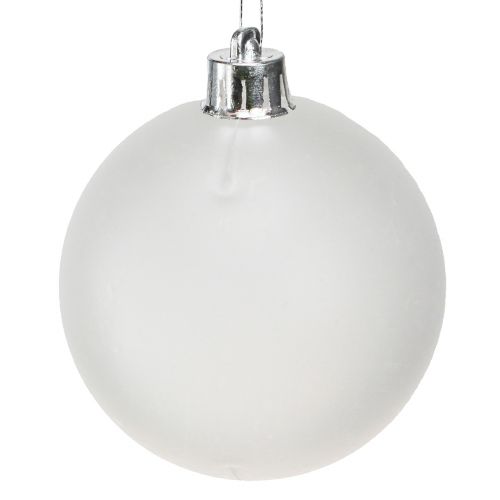 Artikel Weihnachtskugeln Kunststoff Klar Milchig Ø70mm 36St – Edle & Moderne Deko