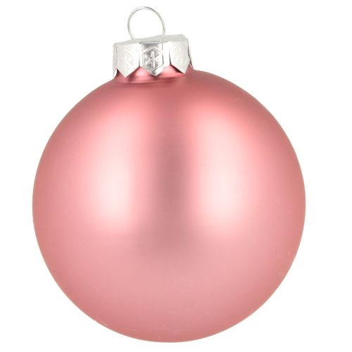 Artikel Exklusive Christbaumkugeln Rosa Silbergrau Glas Ø7,5cm 14er-Set