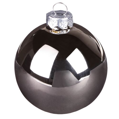 Artikel Weihnachtskugeln Set Silber Apricot 24 Stück Ø6cm für festliche Dekoration