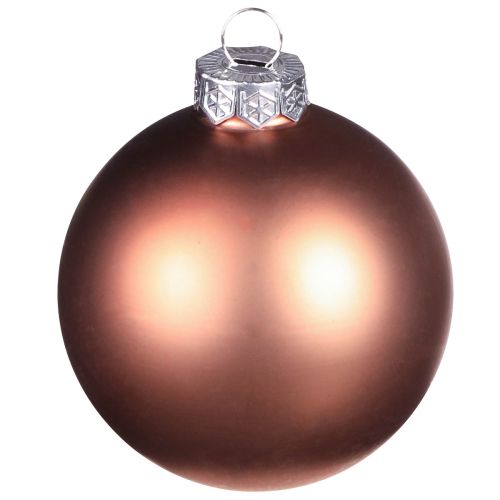 Artikel Weihnachtskugeln Silber Apricot Glas Ø7,5cm 12er Set für festliche Dekoration