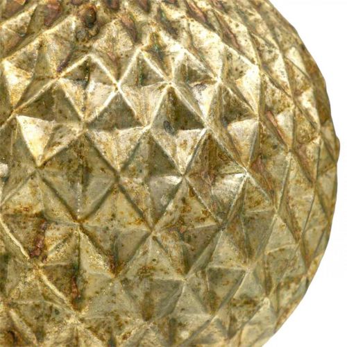 Floristik21 Weihnachtskugeln Rentier Vintage Baumschmuck Gold Ø12cm 2St