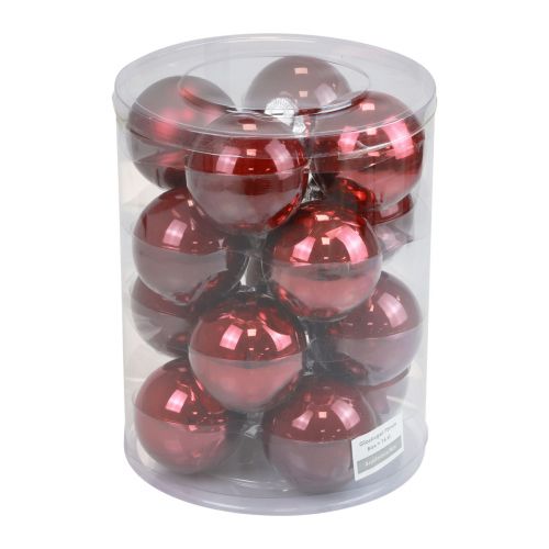 Artikel Weihnachtskugeln Glas Christbaumkugeln Bordeaux Ø7,5cm 14 St