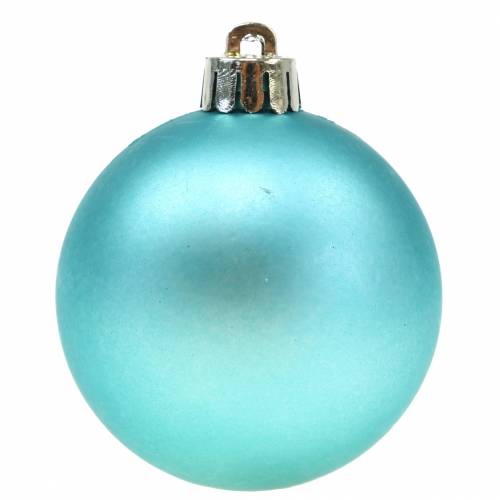 Floristik21 Christbaumschmuck Weihnachtskugel Türkis Ø6cm 12St