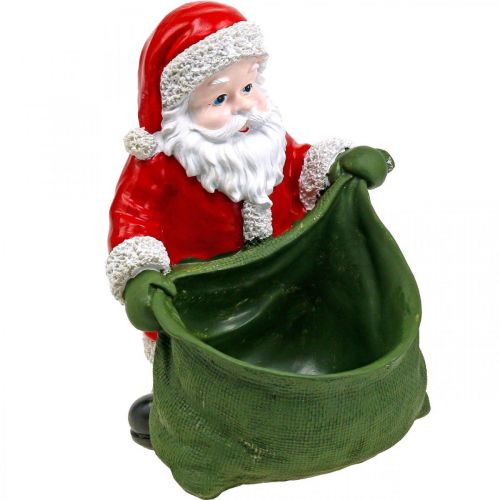 Floristik21 Weihnachtsmann Übertopf Santa Claus Pflanzgefäß 20×26cm
