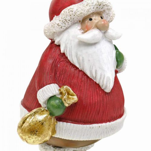 Floristik21 Deko Figur Weihnachtsmann mit Stern/Säckchen H13cm 2St