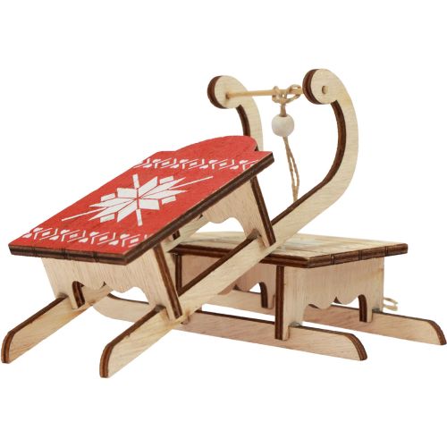 Artikel Weihnachtsschlitten Deko Schlitten Holz 16x6x5cm 3St