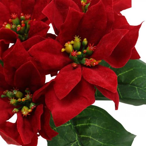 Artikel Künstlicher Weihnachtsstern Rot Seidenblumen Deko 6St im Bund