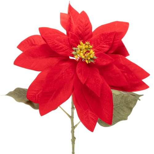 Kunstblume Weihnachtsstern Rot Einzelstiel 82cm Kunststoff