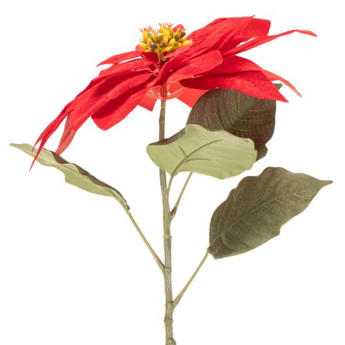 Kunstblume Weihnachtsstern Rot Einzelstiel 82cm Kunststoff | Floristik21.de