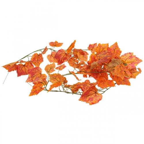 Floristik21 Weinlaubgirlande Blättergirlande Rot Orange Herbst L210cm