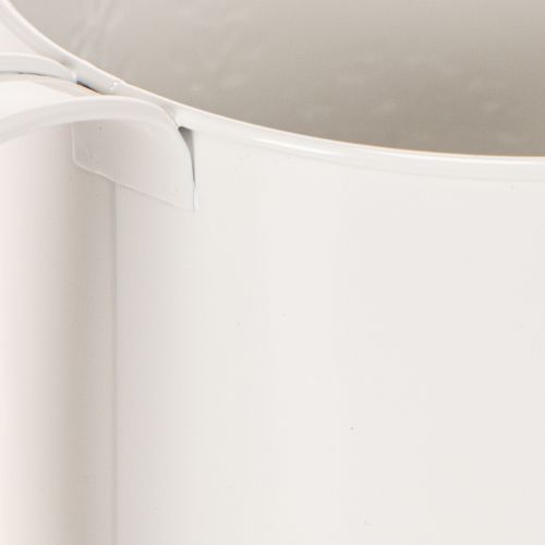 Weiße Metall Gießkanne mit Blumenmotiv 13,5cm Deko Pflanzkanne | Floristik21.de