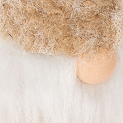 Deko Wichtelfiguren Holz Textil 17 cm Beige Weiß Braun 6er-Set Innenbereich | Floristik21.de