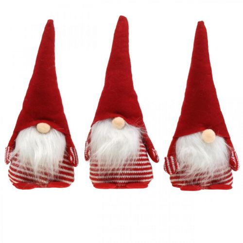 Floristik21 Wichtel mit Bart, Adventsdeko, Deko-Zwerg H24cm B9cm 3St