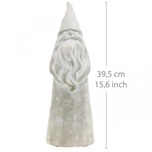 Floristik21 Deko Figur Wichtel Beton Weihnachtswichtel Grau H39,5cm