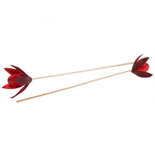 Floristik21 Wildlilie am Stiel Rot Ø6,5cm 35cm 45 St