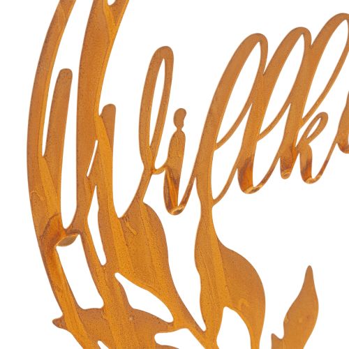 Willkommensschild Metall Deko Edelrost Dekoring Ø37cm | Floristik21.de