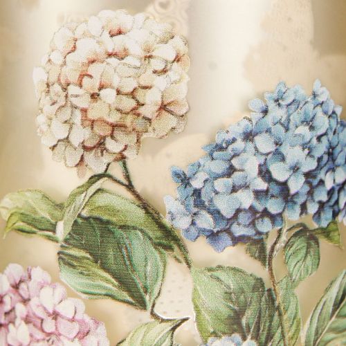 Floristik21 Deko-Windlicht mit Blütendesign aus Glas, goldverspiegelt, 8 cm hoch, 4er-Set