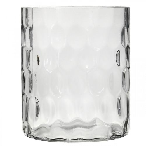 Artikel Windlicht Glas, Blumenvase, Glasvase rund Ø11,5cm H13,5cm