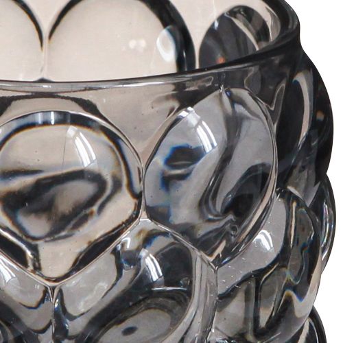Artikel Grau getöntes Windlicht-Glas 4er Set Ø9cm H9,5cm für Innen & Außen