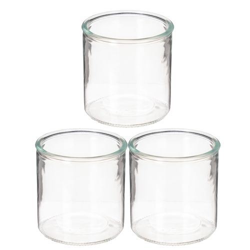 Glaszylinder Vase transparent 10 cm 3er-Set für Innenbereich | Floristik21.de