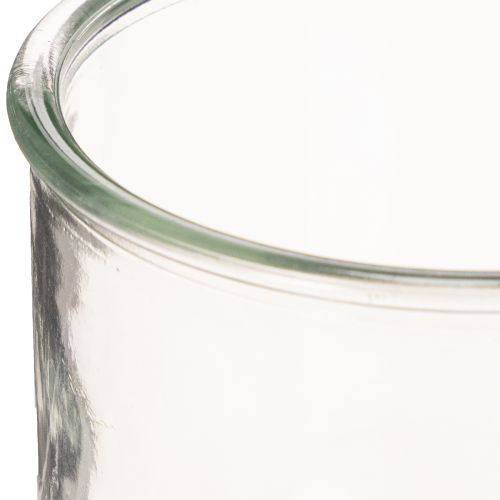 Rundes Windlichtglas 12 cm, klares Glas, Set mit 2 Stück, vielseitig einsetzbar | Floristik21.de