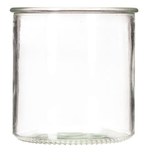 Rundes Windlichtglas 12 cm, klares Glas, Set mit 2 Stück, vielseitig einsetzbar | Floristik21.de