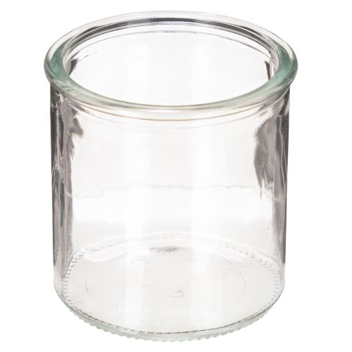 Glaswindlicht rund klares Glas Teelichthalter 8cm 3er-Set einkaufen | Floristik21.de