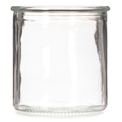 Glaswindlicht rund klares Glas Teelichthalter 8cm 3er-Set | Floristik21.de