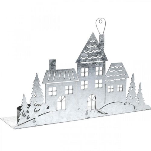 Floristik21 Weihnachtsdeko Häuser, Teelichthalter Metall L20cm