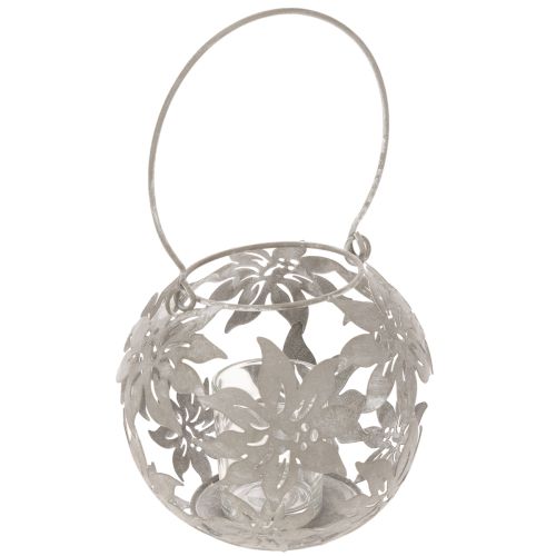 Windlicht Metall Hängedeko Deko Laterne Grau Ø14cm H13cm