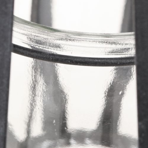 Artikel Windlicht Metall Glas Anthrazit 23cm Laterne Deko Garten