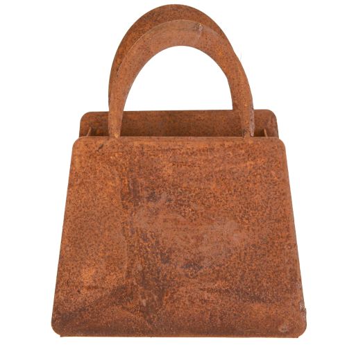 Artikel Windlicht Metall Tasche Rost mit Glaseinsatz 15cm 2er Set