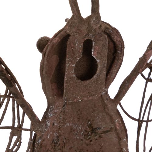 Windlicht Metall Wanddeko Schmetterling Rost Deko 36,5cm | Floristik21.de